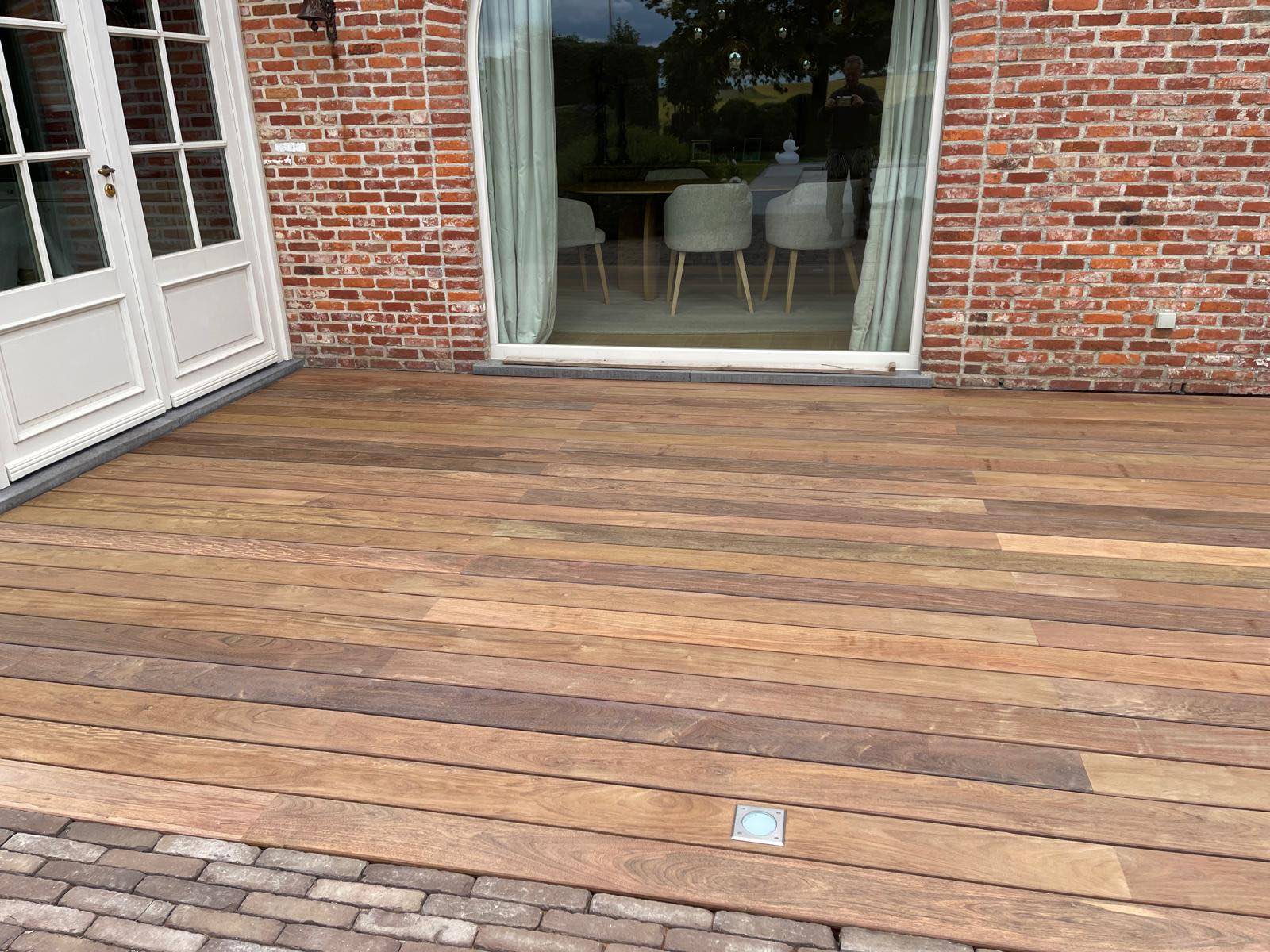 Houten terras in Ipe-hardhout