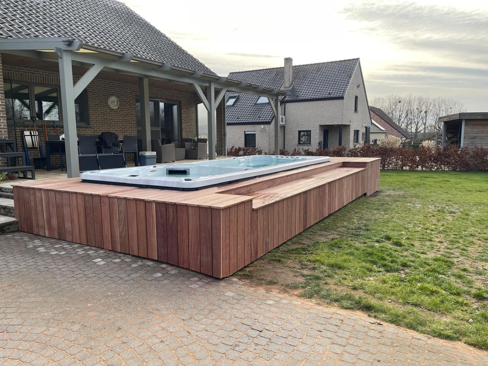 Houten terras in Cumaru-hardhout